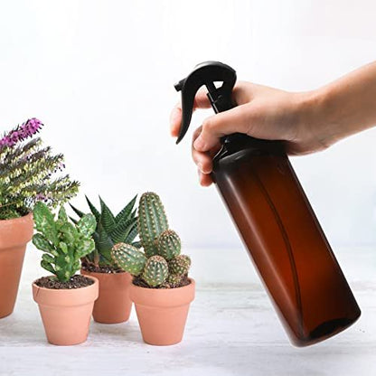 Bekith 12 Pack Plastic Spray Bottles with Black Fine Mist Sprayers, 16oz Refillable Spray Container for Cleaning Solutions, Plants, Hair Avelisse