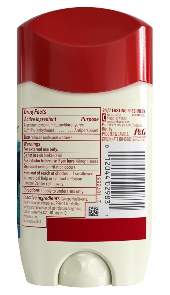 Old Spice Anti-Perspirant Deep Sea Solid, 2.6 oz (Pack of 3) Avelisse