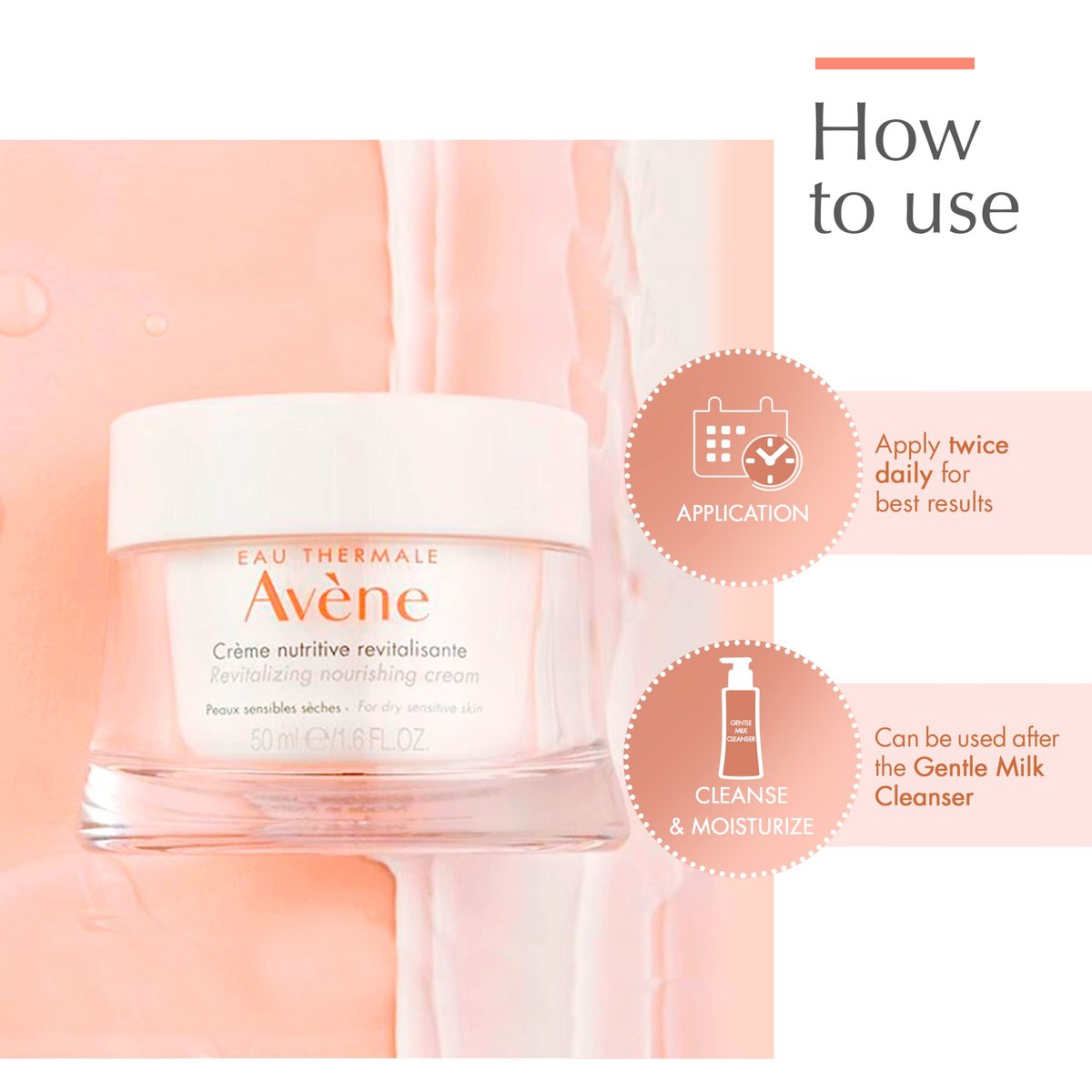 Avène Revitalizing Nourishing Cream – Ultra Nourishing Face Moisturizer for Dry Skin, Non-comedogenic, 1.6 Fl Oz Avelisse