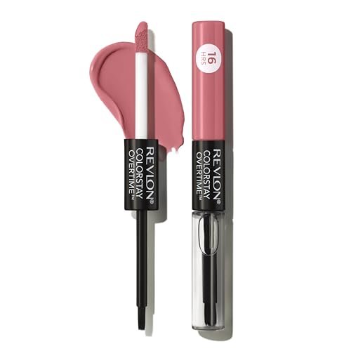 Revlon ColorStay Overtime Lipcolor with Clear Lip Gloss - 550 Blush Hour, 0.07 Fl Oz - Long-Lasting Liquid Lipstick - görsel 2