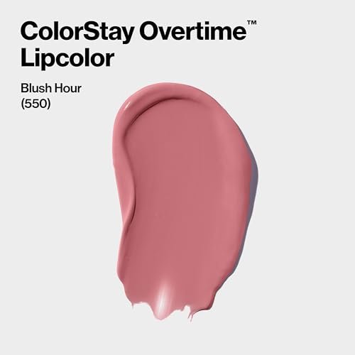 Revlon ColorStay Overtime Lipcolor with Clear Lip Gloss - 550 Blush Hour, 0.07 Fl Oz - Long-Lasting Liquid Lipstick - görsel 6