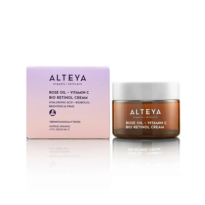 Alteya Organics Luminous Rose Pure Moisture Face Cream 50 ml - NaTrue Certified Organic, Lightweight Hydration for All Skin Types