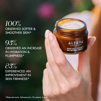 Alteya Organics Luminous Rose Pure Moisture Face Cream 50 ml - NaTrue Certified Organic, Lightweight Hydration for All Skin Types