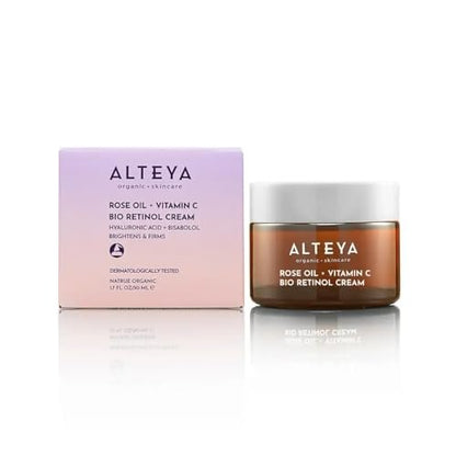 Alteya Organics Luminous Rose Pure Moisture Face Cream 50 ml - NaTrue Certified Organic, Lightweight Hydration for All Skin Types