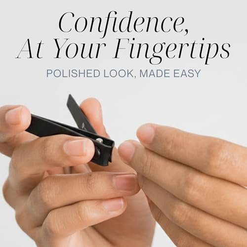 Tweezer Guru Nail Clippers - 2 Pack Professional Stainless Steel Toe & Finger Nail Clipper Set for Men, Women and Kids - Curved Edge, Matte Black - görsel 13