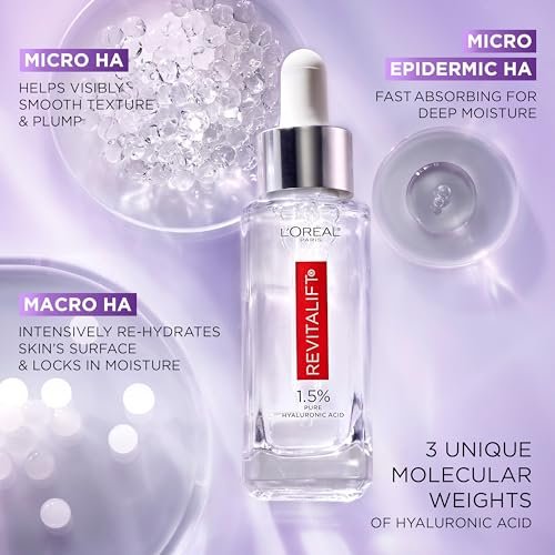 L'Oreal Paris Revitalift 1.5% Pure – Set includes: 1.5% Pure Hyaluronic Acid Face Serum (1 fl oz) and Triple Power – Image 6