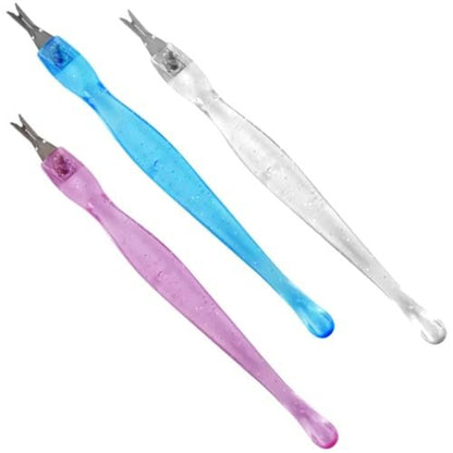 LUXXII 3-Pack Color Practical Cuticle Pushers & Dead Skin Remover - Nail Art Tools for Pedicure & Manicure