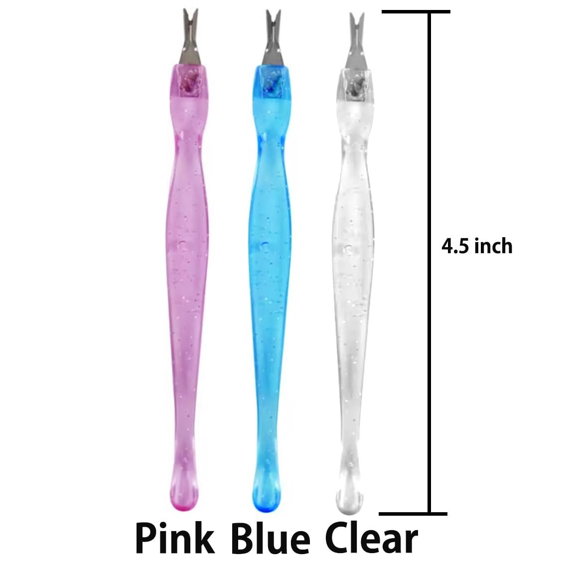 LUXXII 3-Pack Color Practical Cuticle Pushers & Dead Skin Remover - Nail Art Tools for Pedicure & Manicure - görsel 4