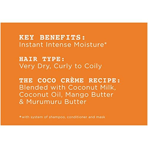 Carol's Daughter Coco Creme Sulfate Free Shampoo and Conditioner Set with Silicone Free Hair Butter for Very Dry Curly Hair - Coconut Oil and Mango Butter - 3 Count Avelisse