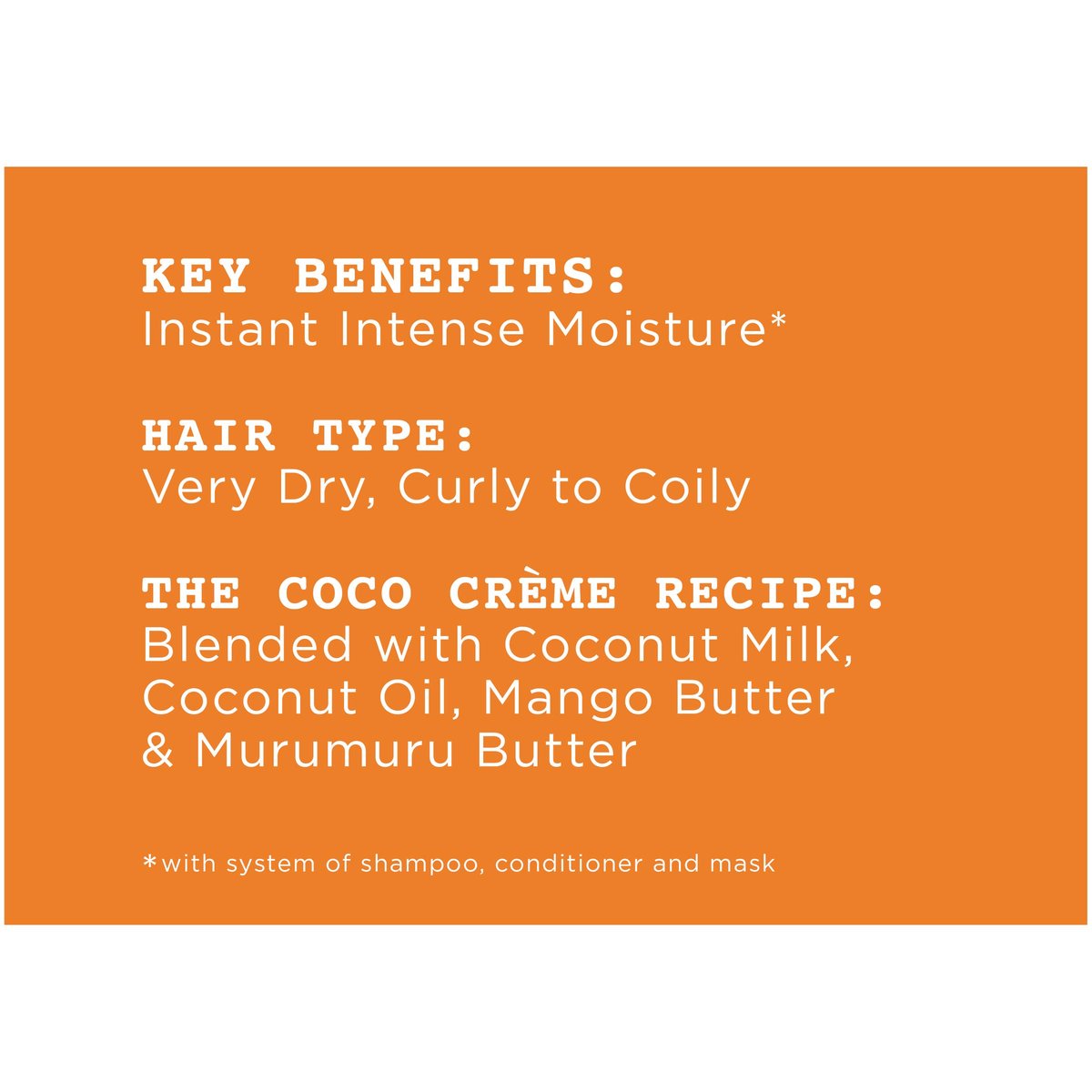 Carol's Daughter Coco Creme Sulfate Free Shampoo and Conditioner Set with Silicone Free Hair Butter for Very Dry Curly Hair - Coconut Oil and Mango Butter - 3 Count Avelisse