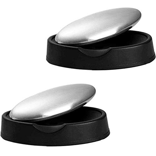 2 Pack Stainless Steel Soap Bar - Magic Odor Remover for Hands, Eliminates Smell of Onion, Fish, Garlic - görsel 2