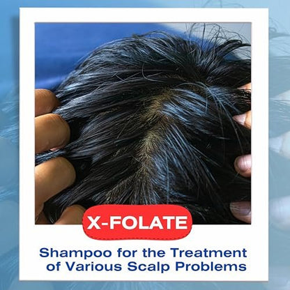 Mediceuticals X-Folate Anti-Dandruff Shampoo – Persistent Dandruff Control for Scaly, Flaky Scalp – Reduces Itching – 8.45 oz Avelisse