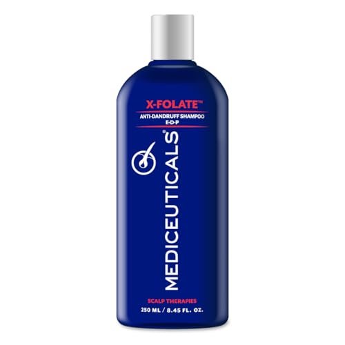 Mediceuticals X-Folate Anti-Dandruff Shampoo – Persistent Dandruff Control for Scaly, Flaky Scalp – Reduces Itching – 8.45 oz Avelisse