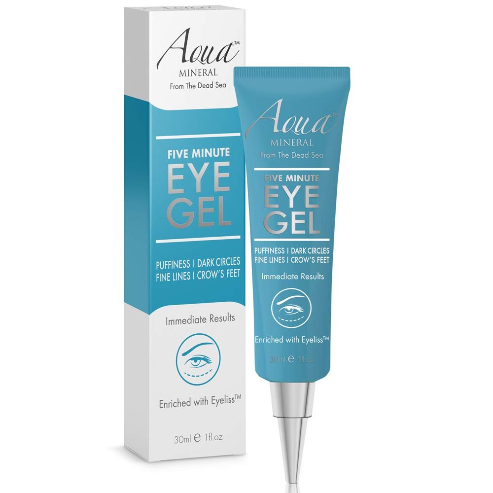 Aqua Mineral Puffy Eye GEL – Instant Results, Naturally Rapid Reduction Eye Gel for Wrinkles, Puffiness and Bags – Hydrating Eye Gel with Green Tea Extract – 1 oz Avelisse