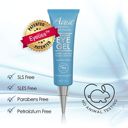 Aqua Mineral Puffy Eye GEL – Instant Results, Naturally Rapid Reduction Eye Gel for Wrinkles, Puffiness and Bags – Hydrating Eye Gel with Green Tea Extract – 1 oz Avelisse