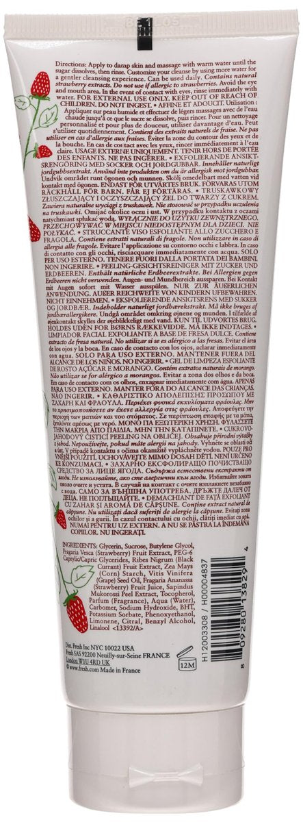 Fresh Sugar Strawberry Exfoliating Face Wash Cleanser for Women, 4.2 oz Avelisse