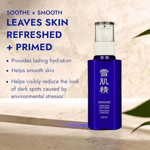 SEKKISEI Enriched Emulsion Hydrating Face Cream Serum - 4.7 oz | Intense Moisturizer for Radiant Skin Avelisse