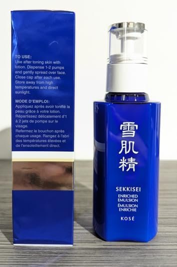 SEKKISEI Enriched Emulsion Hydrating Face Cream Serum - 4.7 oz | Intense Moisturizer for Radiant Skin Avelisse