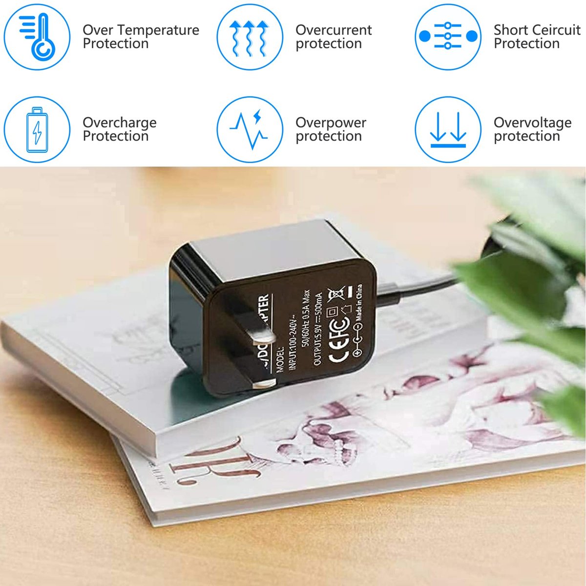 vhbw Wahl Trimmer Charger 4V Power Cord Compatible with Wahl 9818, 9818L, 9888L, 9916D, 9918D, 9685 Groomer Clipper, 9854-600, 9855, 79600-2101, S004mu0400090 Avelisse