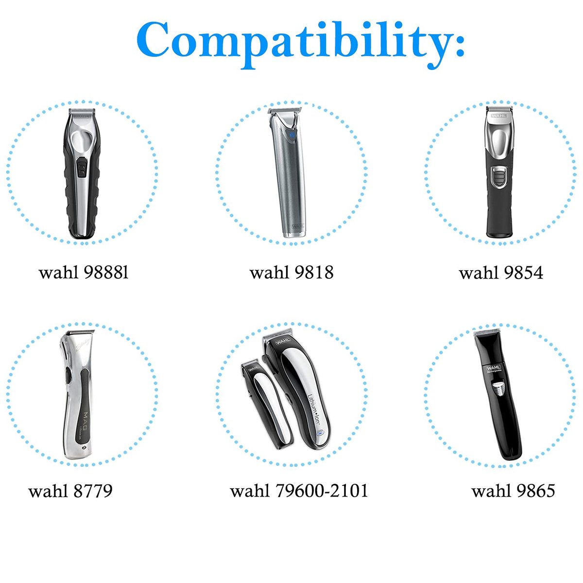 vhbw Wahl Trimmer Charger 4V Power Cord Compatible with Wahl 9818, 9818L, 9888L, 9916D, 9918D, 9685 Groomer Clipper, 9854-600, 9855, 79600-2101, S004mu0400090 Avelisse