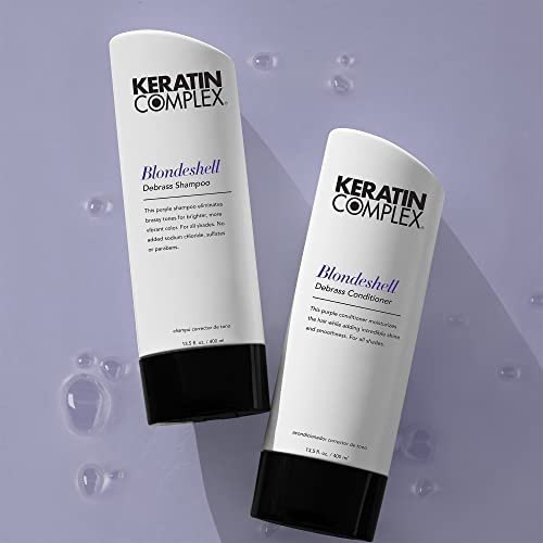 Keratin Complex Blondeshell Debrass Shampoo - Purple Toning Shampoo for Blonde, Silver, and Highlighted Hair - 13.5 oz - görsel 8