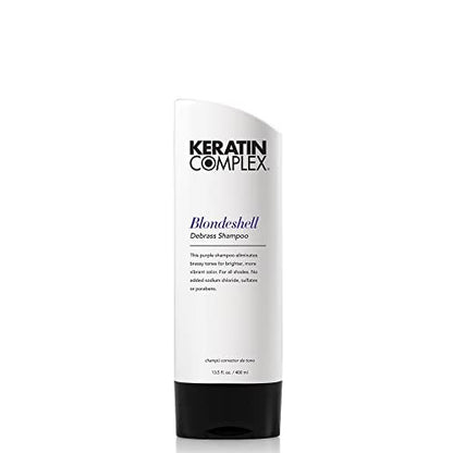 Keratin Complex Blondeshell Debrass Shampoo - Purple Toning Shampoo for Blonde, Silver, and Highlighted Hair - 13.5 oz