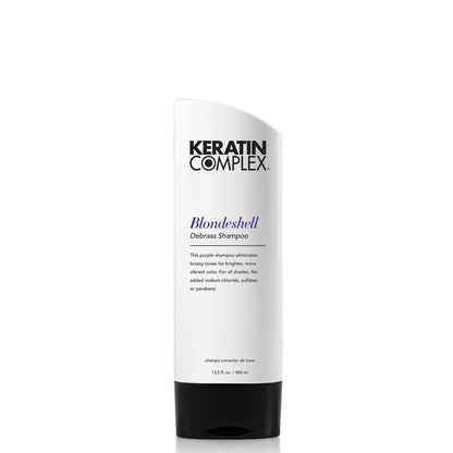 Keratin Complex Blondeshell Debrass Shampoo - Purple Toning Shampoo for Blonde, Silver, and Highlighted Hair - 13.5 oz