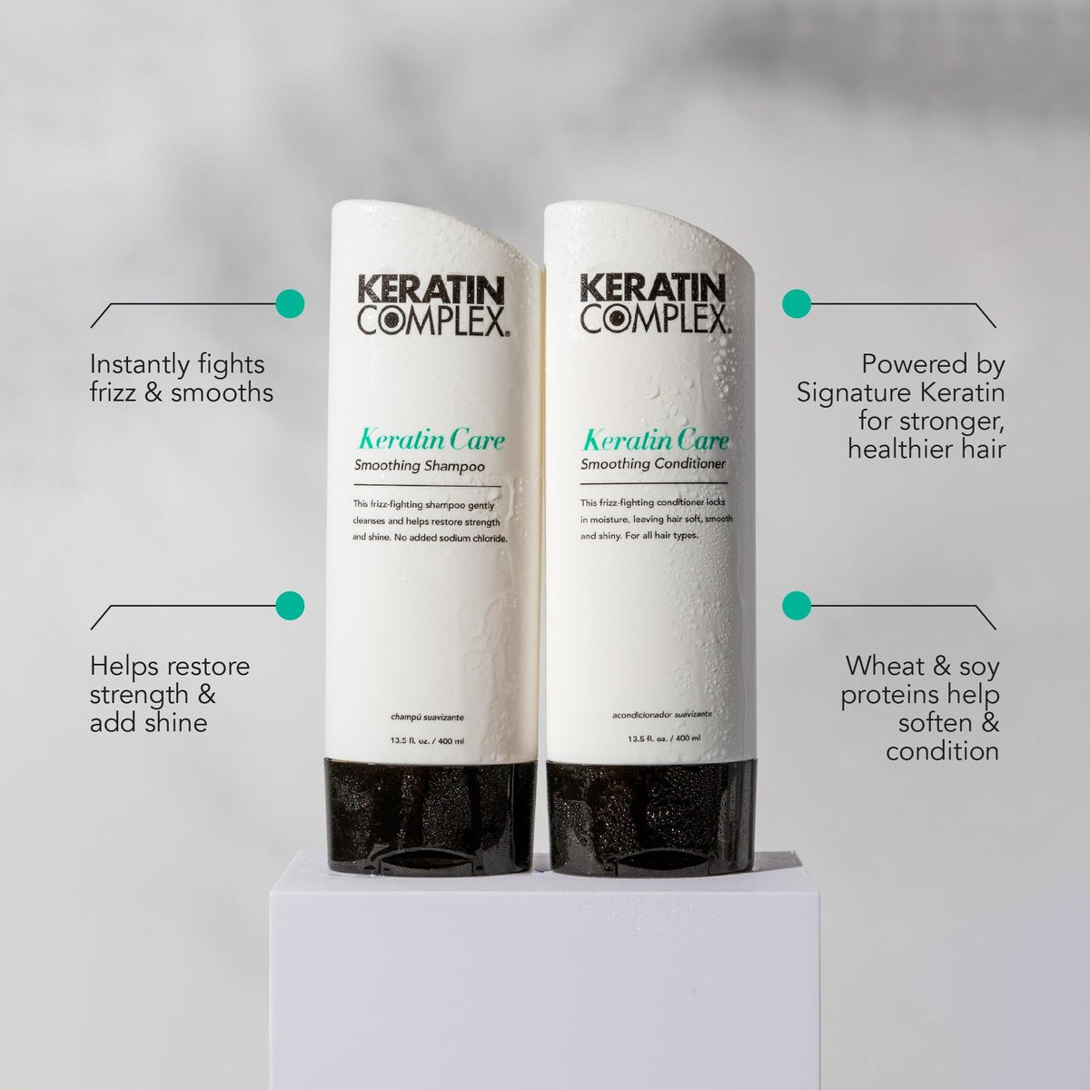 Keratin Complex Keratin Care Smoothing Shampoo - 13.5 fl oz | Smooth & Frizz-Free Hair Avelisse