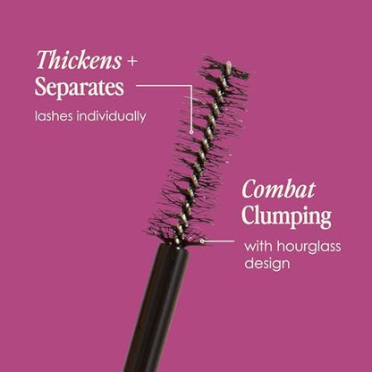 Grande Cosmetics GrandeDRAMA Intense Thickening Black Mascara with Castor Oil - Volumizing, Conditioning, Buildable Formula (0.32 oz) Avelisse