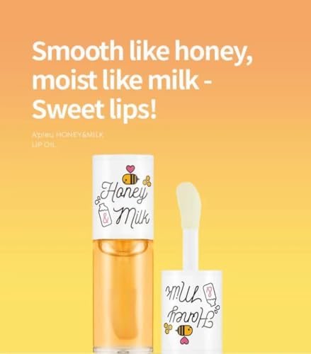 A'PIEU Honey & Milk Lip Oil - Korean Lip Oil for Long-Lasting Moisture, Nourishing Extracts, Smooth Finish, Lightweight - görsel 4