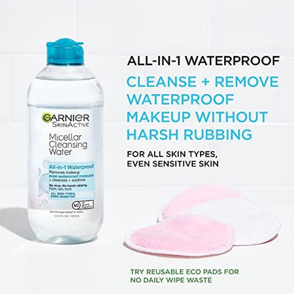 Garnier Micellar Cleansing Water Duo: For All Skin Types & Waterproof Makeup Remover - 13.5 fl oz + 3.4 fl oz