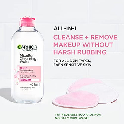 Garnier Micellar Cleansing Water Duo: For All Skin Types & Waterproof Makeup Remover - 13.5 fl oz + 3.4 fl oz
