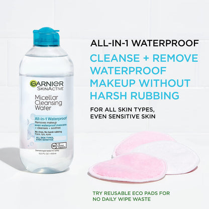 Garnier Micellar Cleansing Water Duo: For All Skin Types & Waterproof Makeup Remover - 13.5 fl oz + 3.4 fl oz