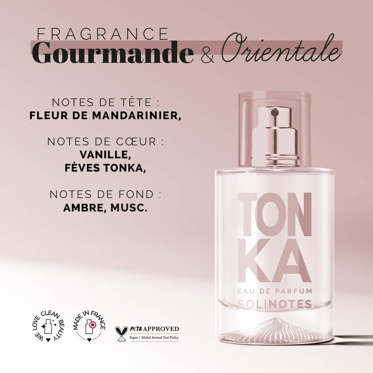 Solinotes Tonka Eau de Parfum – 1.7 Fl Oz / 50 ml – Unisex Fragrance – Delicate Floral & Soothing Scent – Vegan, Cruelty Free, Made in France - görsel 7