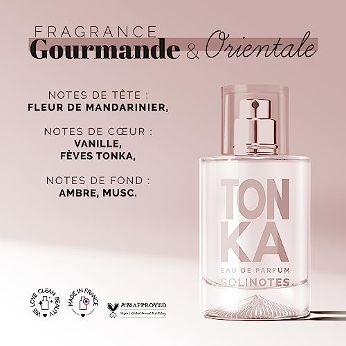 Solinotes Tonka Eau de Parfum – 1.7 Fl Oz / 50 ml – Unisex Fragrance – Delicate Floral & Soothing Scent – Vegan, Cruelty Free, Made in France - görsel 8