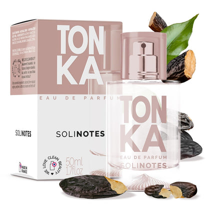 Solinotes Tonka Eau de Parfum – 1.7 Fl Oz / 50 ml – Unisex Fragrance – Delicate Floral & Soothing Scent – Vegan, Cruelty Free, Made in France