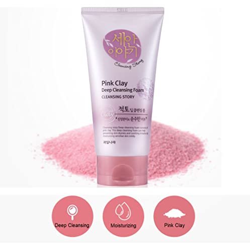 Kwailnara Cleansing Story Natural Facial Deep Foam Cleansing - Pink Clay, 5.19 oz - görsel 4