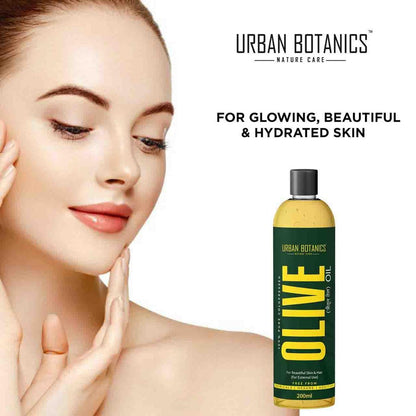 UrbanBotanics Pure Cold Pressed Olive Oil for Hair and Skin, 250ml (8.45 Fl Oz)