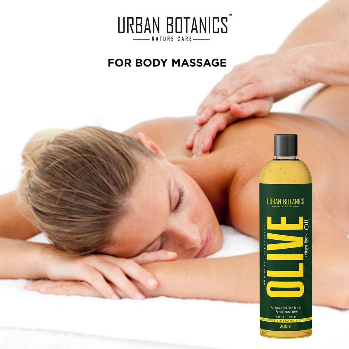 UrbanBotanics Pure Cold Pressed Olive Oil for Hair and Skin, 250ml (8.45 Fl Oz) - görsel 5