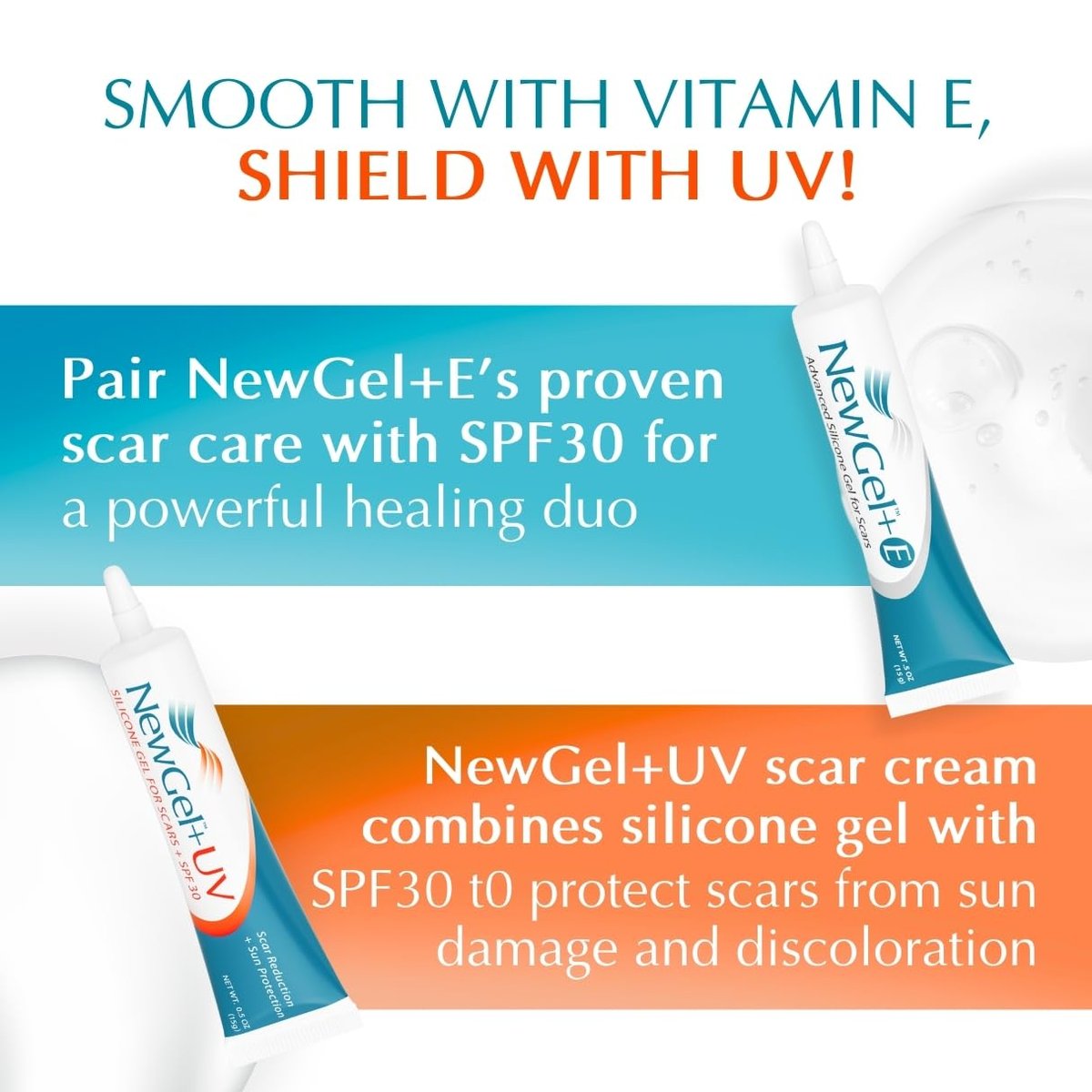 MyNewGel Plus UV Advanced Silicone Scar Gel with SPF30 Mineral Sunscreen - Old & New Scars, 15g (0.5 oz) Avelisse