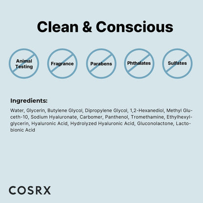 COSRX Hydrium Triple Hyaluronic Moisture Ampoule – Intense Hydrating Serum with Hyaluronic Acid, 40ml
