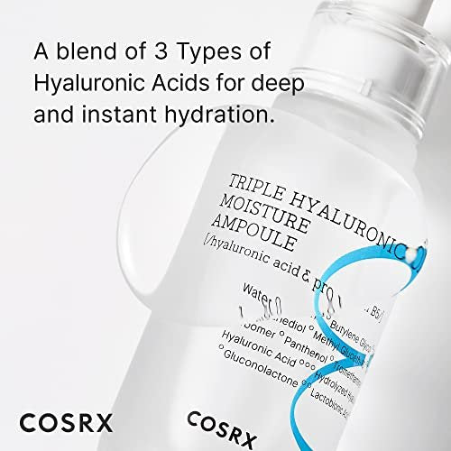 COSRX Hydrium Triple Hyaluronic Moisture Ampoule – Intense Hydrating Serum with Hyaluronic Acid, 40ml - görsel 4