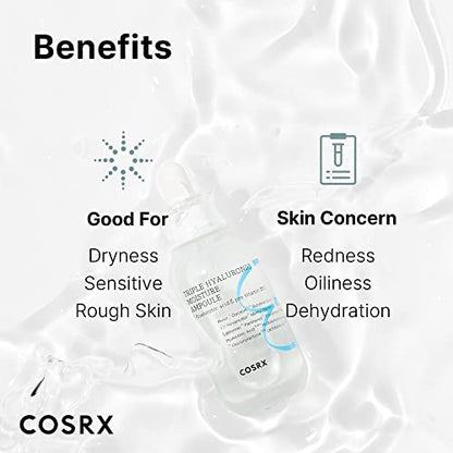 COSRX Hydrium Triple Hyaluronic Moisture Ampoule – Intense Hydrating Serum with Hyaluronic Acid, 40ml