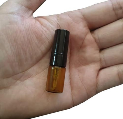 ELFENSTALL 30-Pack 2ml Brown Amber Fine Mist Mini Atomizer Vials | Refillable Glass Spray Bottles for Perfume, Travel & Party Favors