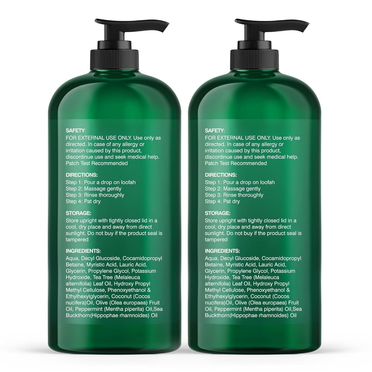 Botanic Hearth Tea Tree Body Wash - Natural Antifungal & Odor Control Shower Gel for Acne, Athlete's Foot, Ringworm, Jock Itch - Sulfate & Paraben Free - 16 fl oz (Pack of 2) Avelisse