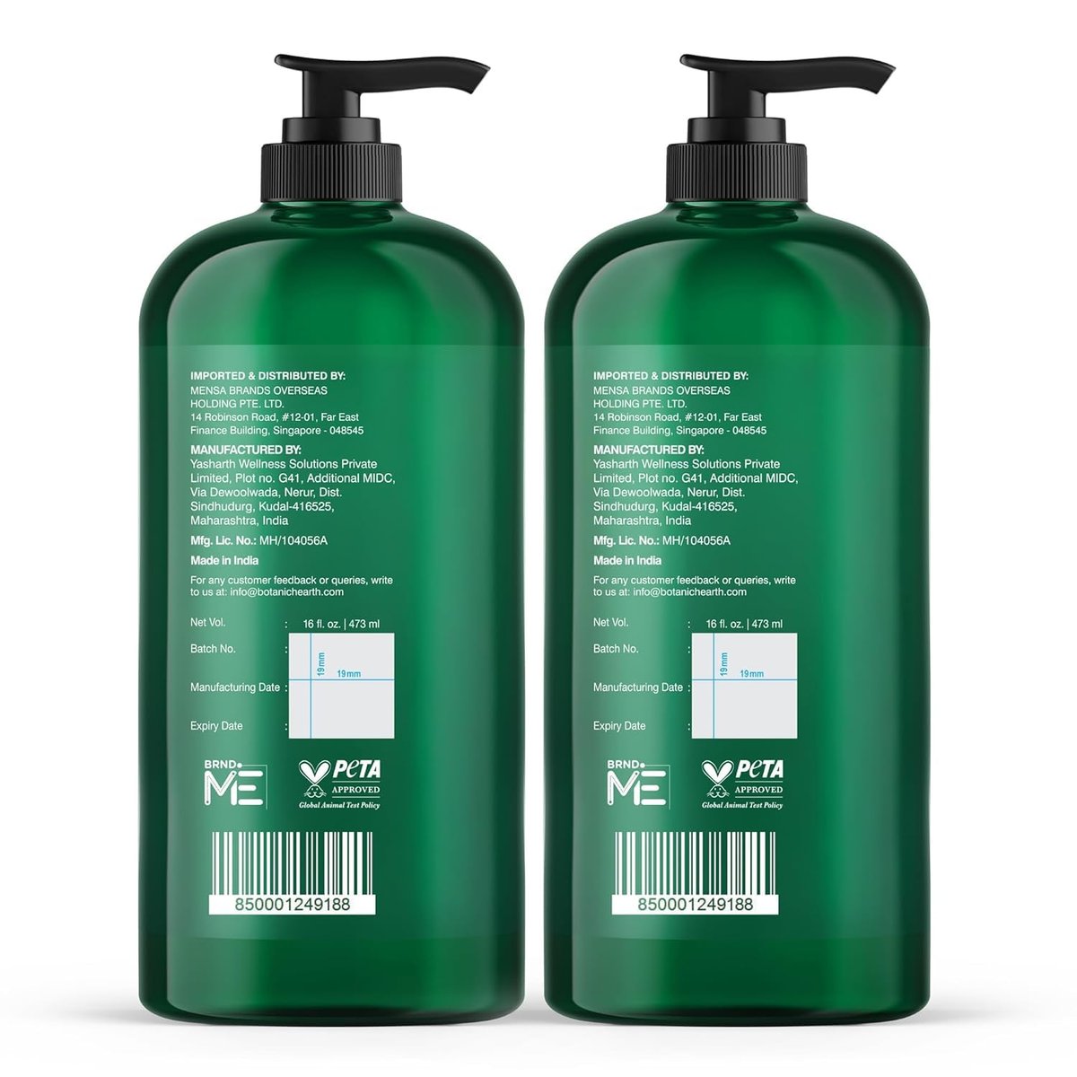 Botanic Hearth Tea Tree Body Wash - Natural Antifungal & Odor Control Shower Gel for Acne, Athlete's Foot, Ringworm, Jock Itch - Sulfate & Paraben Free - 16 fl oz (Pack of 2) Avelisse