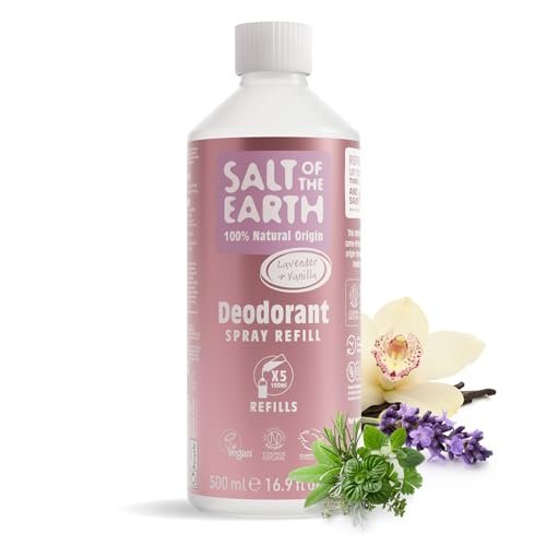 Salt of the Earth Natural Deodorant Spray Refill - Lavender & Vanilla - 100% Natural Origin - Vegan - 16.9 fl oz - görsel 2
