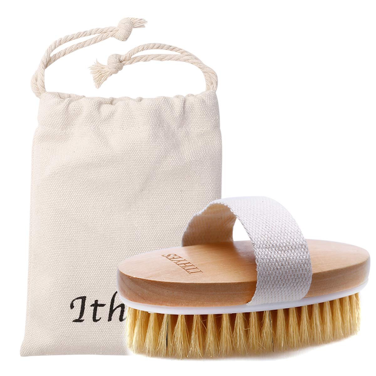 Ithyes Dry Brushing Body Brush – Natural Bristle Exfoliating Brush for Lymphatic Drainage, Cellulite & Circulation - görsel 2