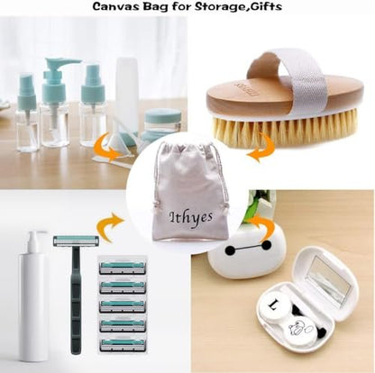 Ithyes Dry Brushing Body Brush – Natural Bristle Exfoliating Brush for Lymphatic Drainage, Cellulite & Circulation