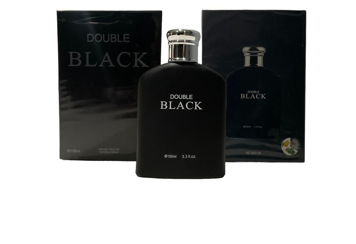 Royal Fragrance Double Black 3.3 oz Men's Eau de Toilette Spray Cologne Avelisse